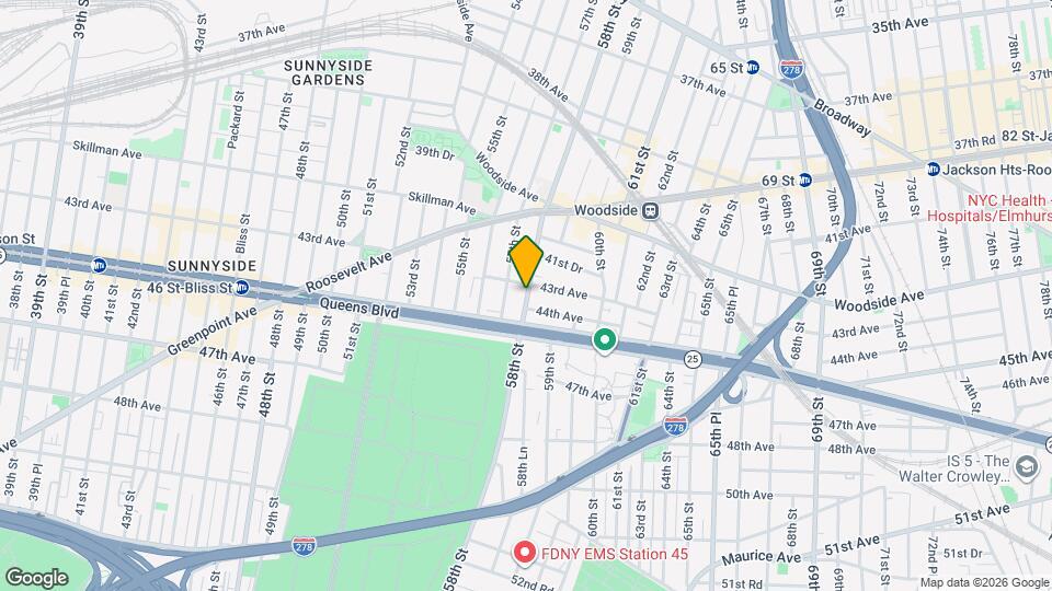 43-10 58th St Mapa y Detalles de la Ubicación