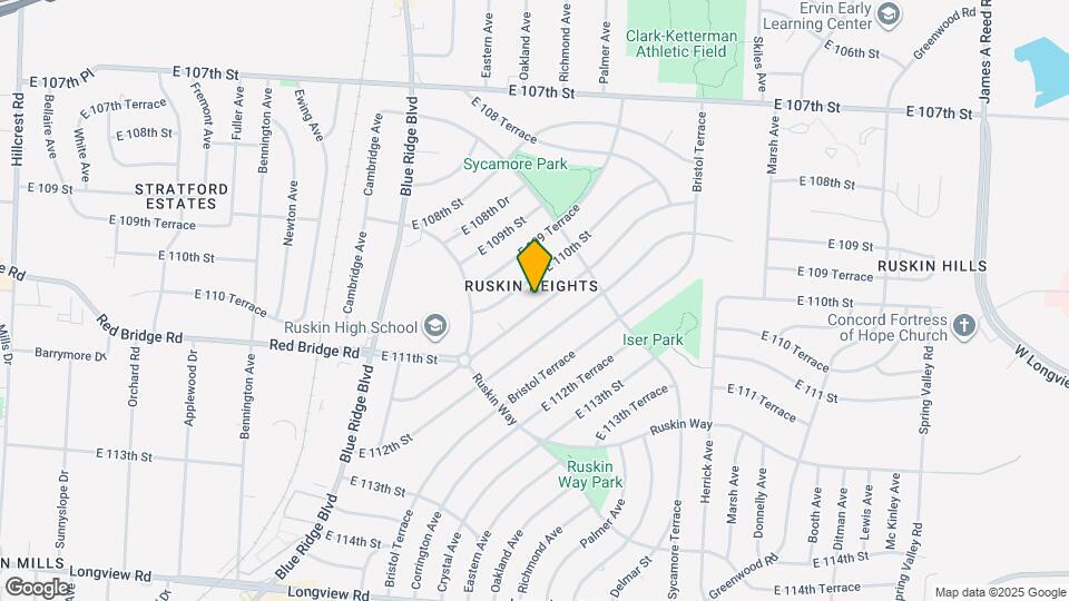 7504 E 111th Terrace Mapa y Detalles de la Ubicación