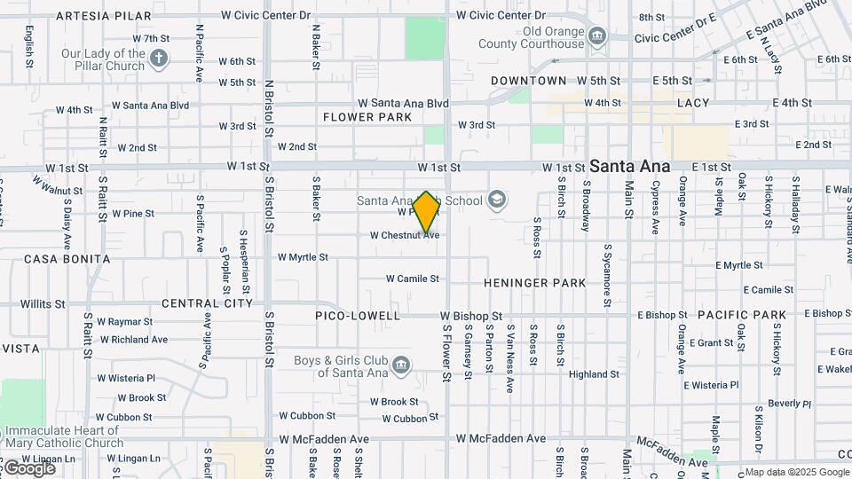 924 W Chestnut Ave Map and Location Details