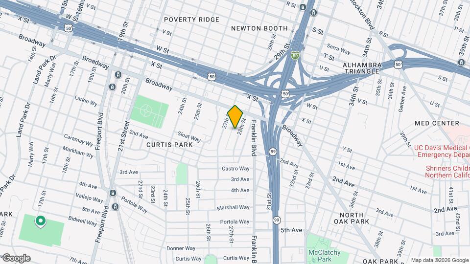 2600-2602 28th St Map and Location Details