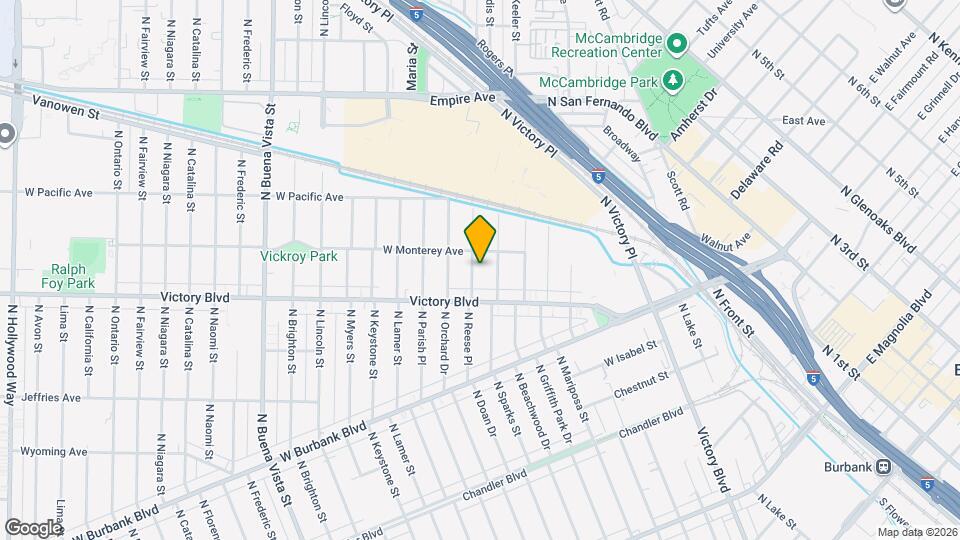 1230 N Reese Pl Map and Location Details