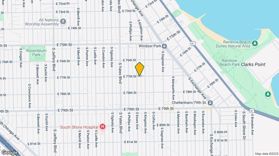 7701 S Essex Ave Map and Location Details