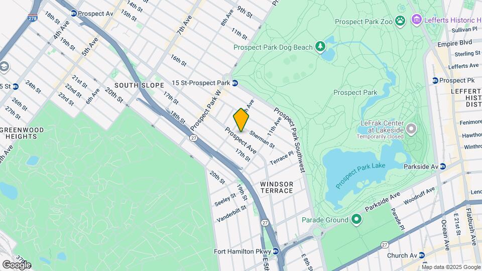 563 Prospect Ave, Unit Garden Studio Apartment Map and Location Details