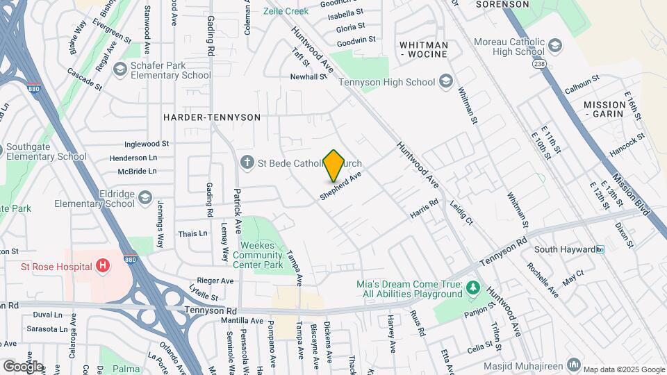 589 Shepherd Ave Mapa y Detalles de la Ubicación