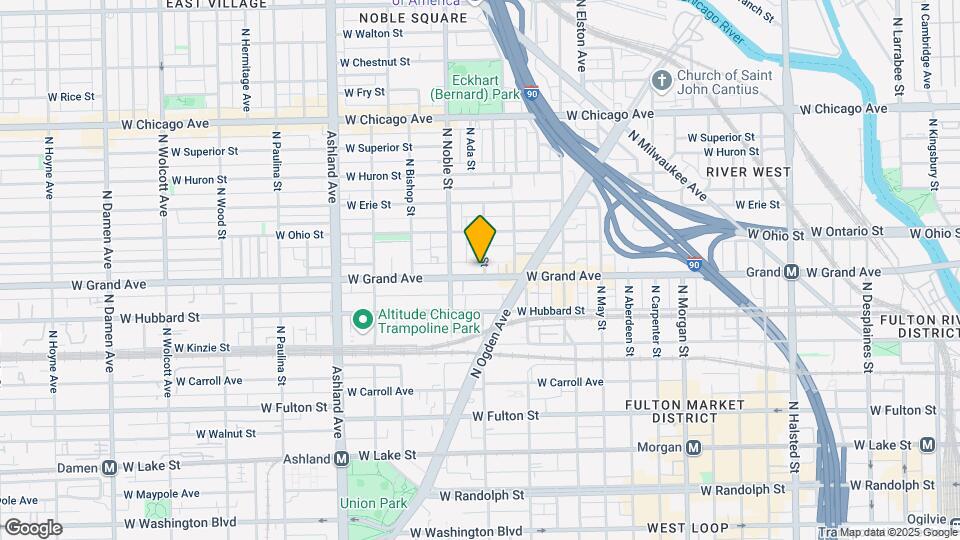 1350 W Grand Ave Mapa y Detalles de la Ubicación