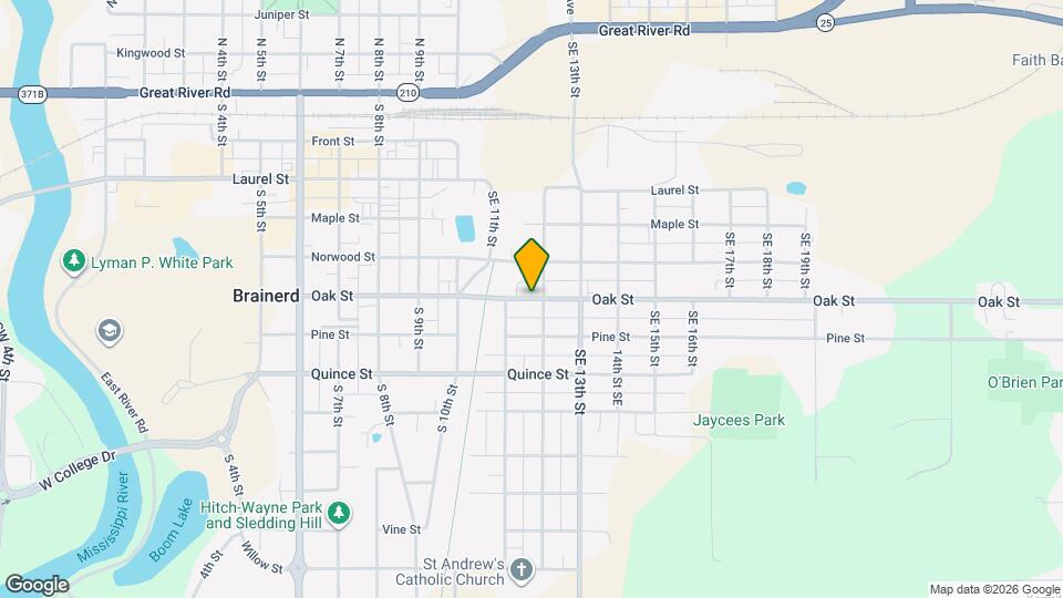 1119 Oak St Map and Location Details