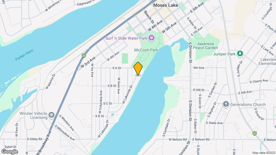 1031 W Lakeside Dr Map and Location Details