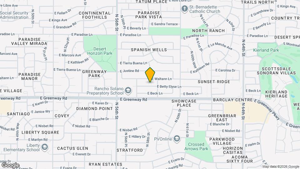 5734 E Betty Elyse Ln Map and Location Details