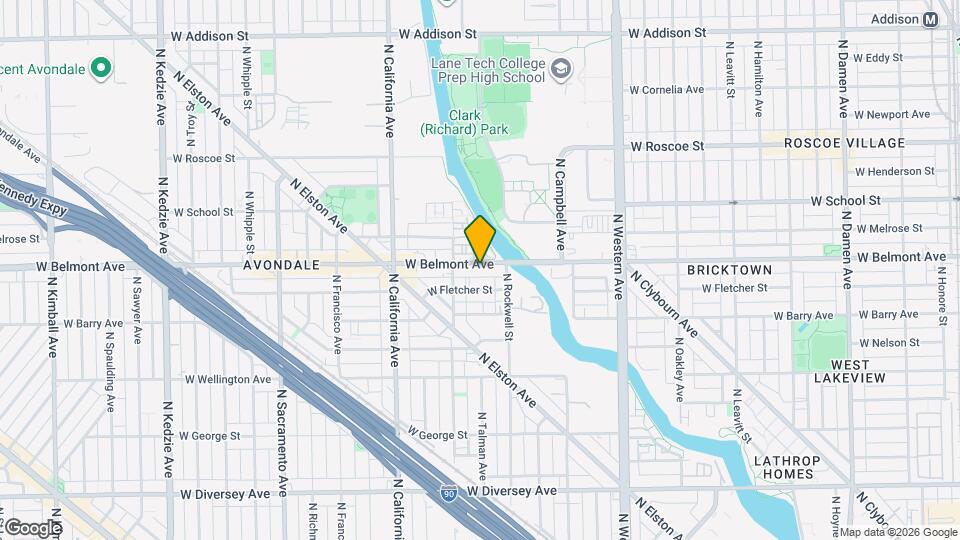 2627 W Belmont Ave, Unit Unit 3 Map and Location Details