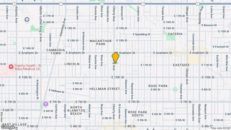 1100 Cherry Ave Mapa y Detalles de la Ubicación