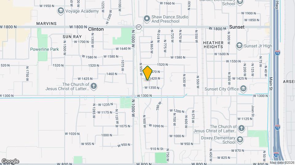 1393 N 870 W Map and Location Details