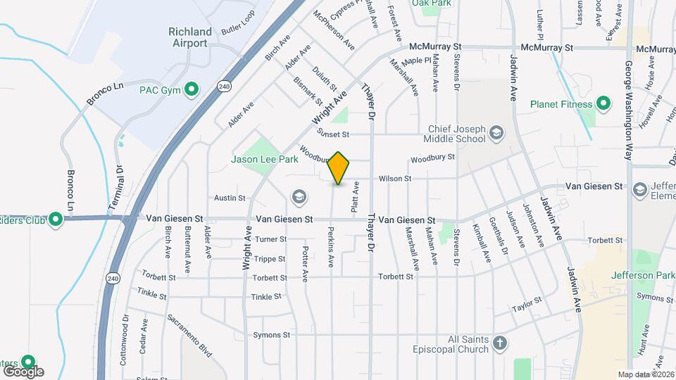 1616 Perkins Ave Mapa y Detalles de la Ubicación