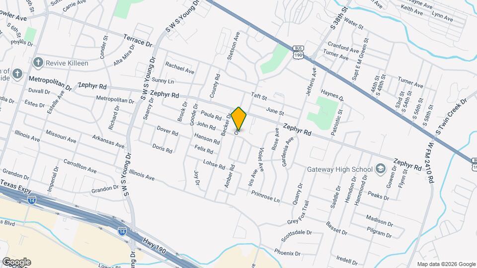 1316 Opal Rd Map and Location Details