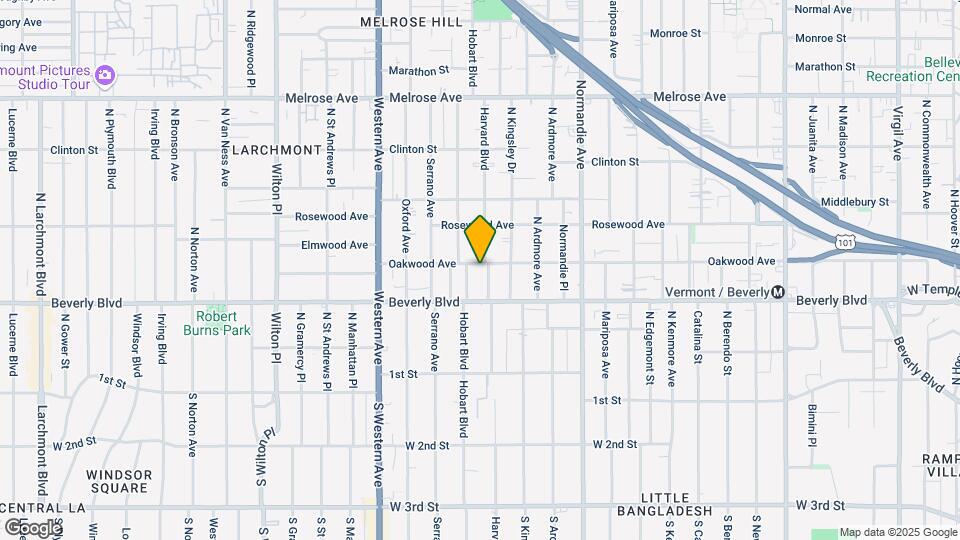 339 N Harvard Blvd Map and Location Details