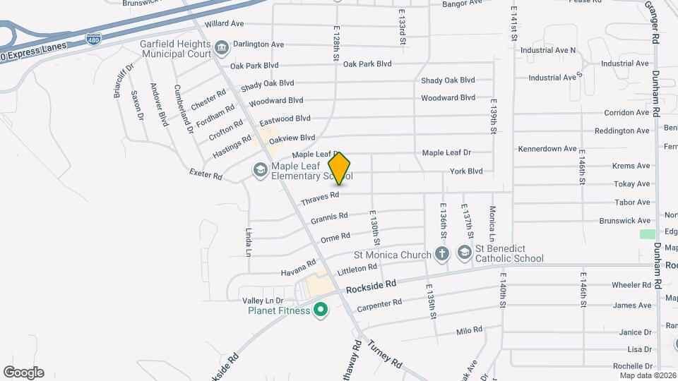 12801 Thraves Rd Map and Location Details
