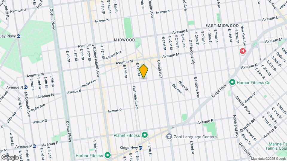 1717 Avenue N Mapa y Detalles de la Ubicación