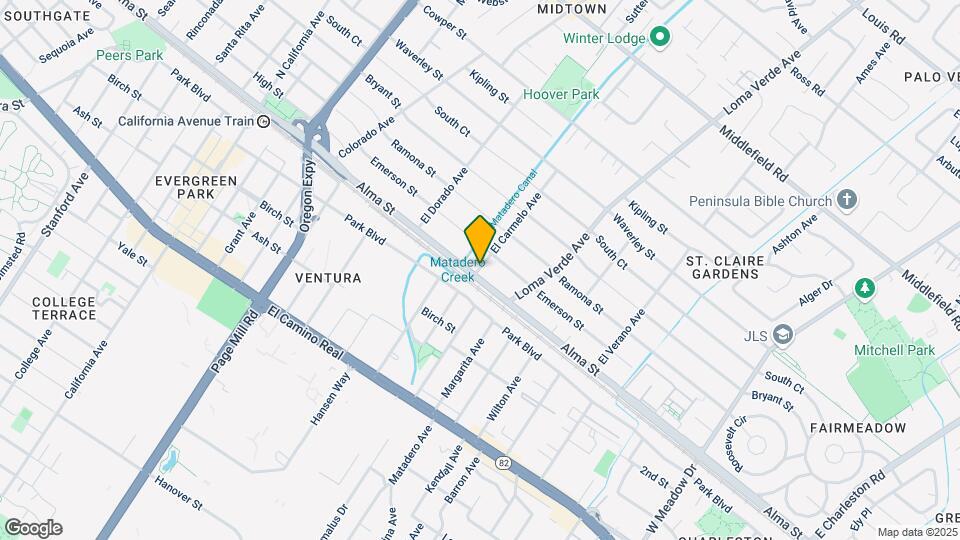 102 El Carmelo Ave, Unit 102 Map and Location Details