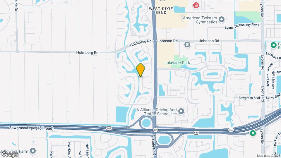 6161 NW 58th Way Map and Location Details