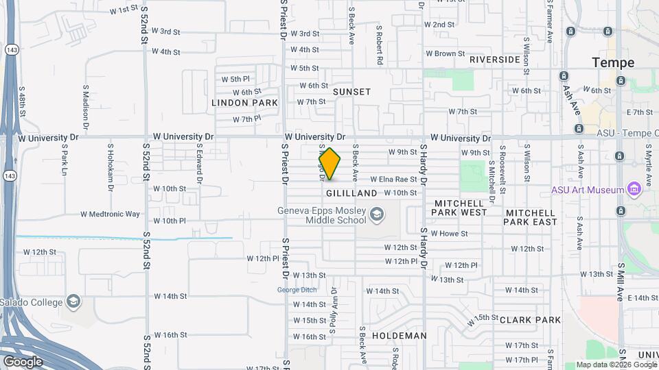 1239 W Elna Rae St Mapa y Detalles de la Ubicación