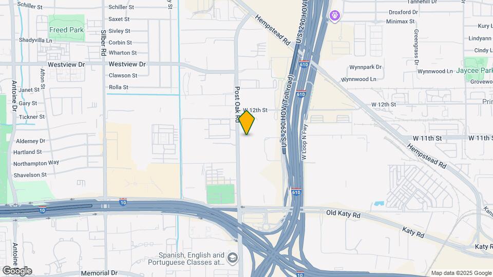 1284 N Post Oak Rd Map and Location Details