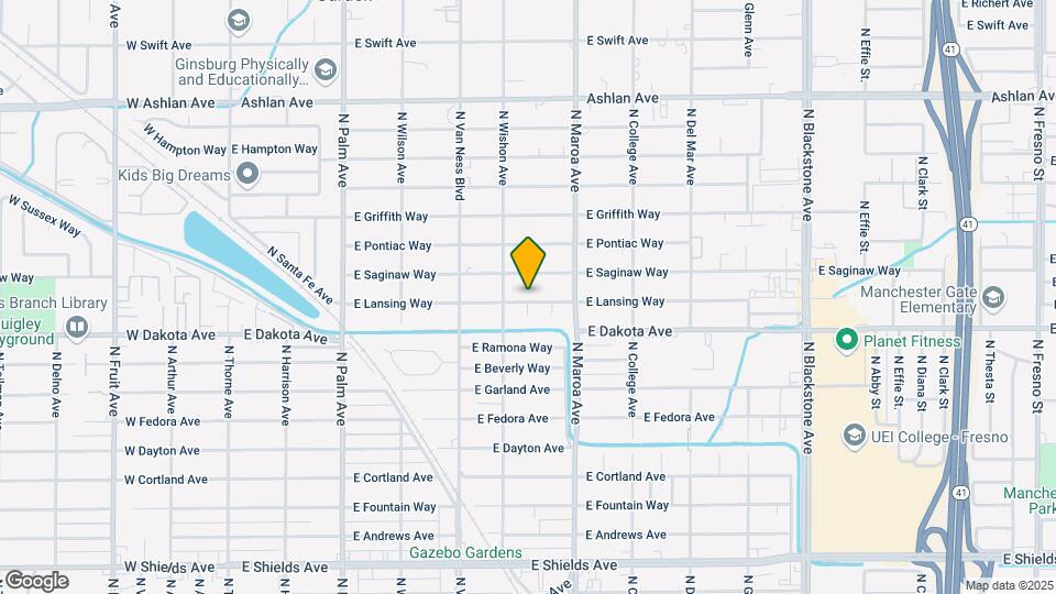 739 E Lansing Way Map and Location Details