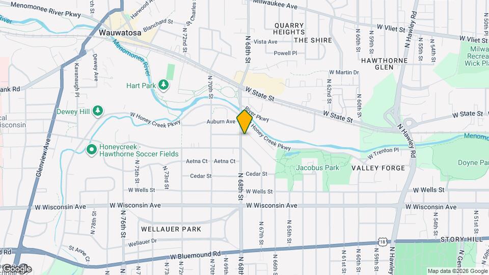 6745 Hillside Ln Map and Location Details