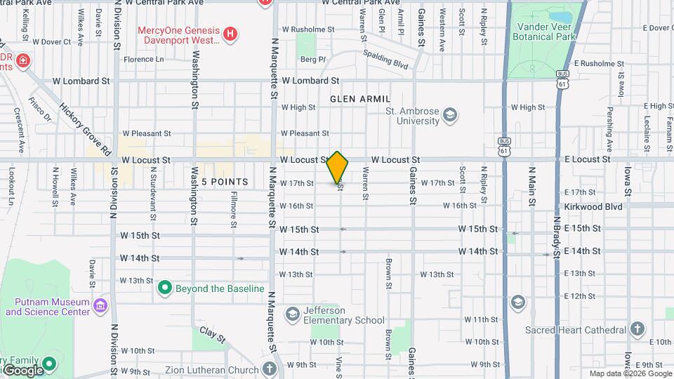 1003 W 17th St Mapa y Detalles de la Ubicación