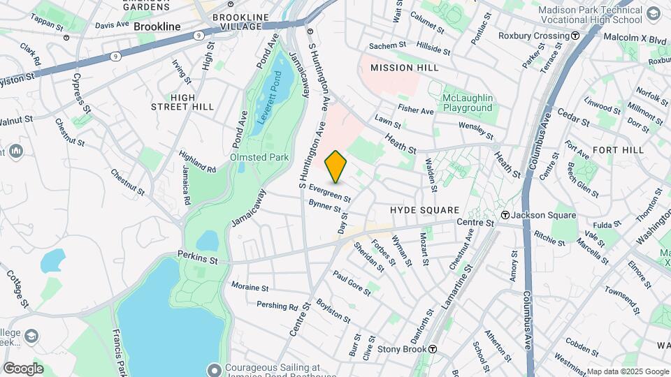 25 Evergreen St, Unit 2 Map and Location Details