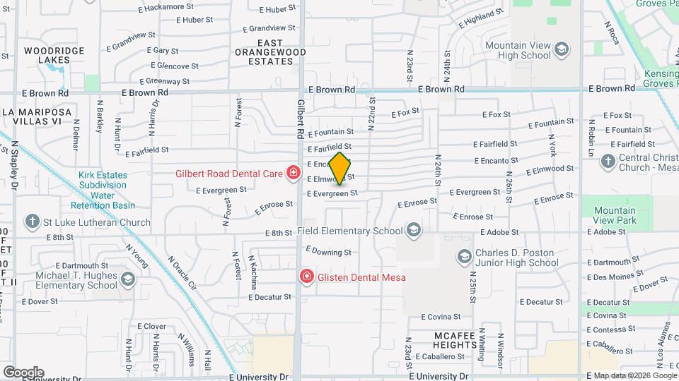 2106 E Evergreen St Map and Location Details