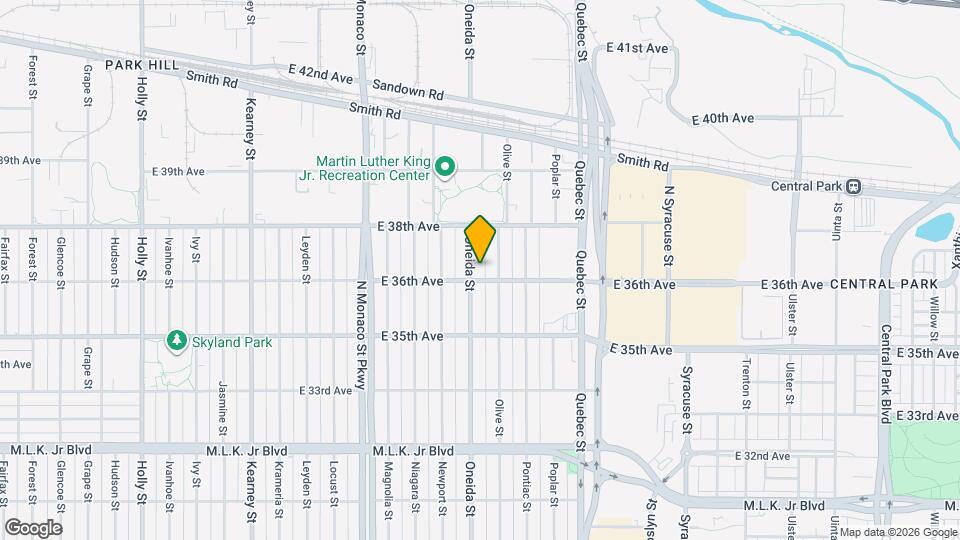 3610 Oneida St Map and Location Details