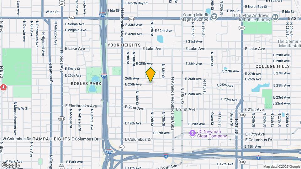 1021 1/2 E 25th Ave Map and Location Details