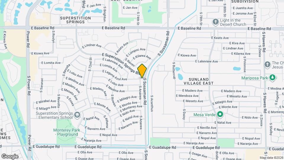 2315 S Ananea Map and Location Details