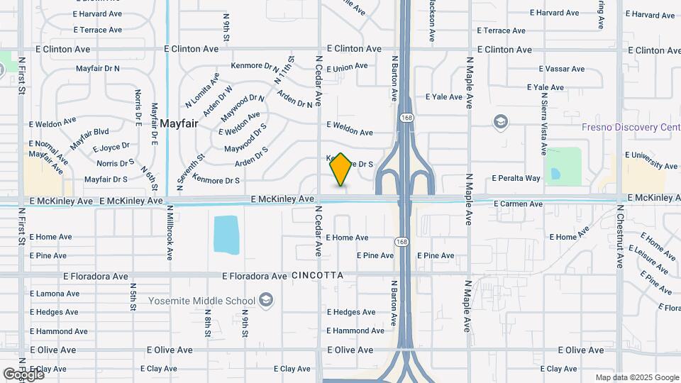 4348 E Fairfax Ave Map and Location Details