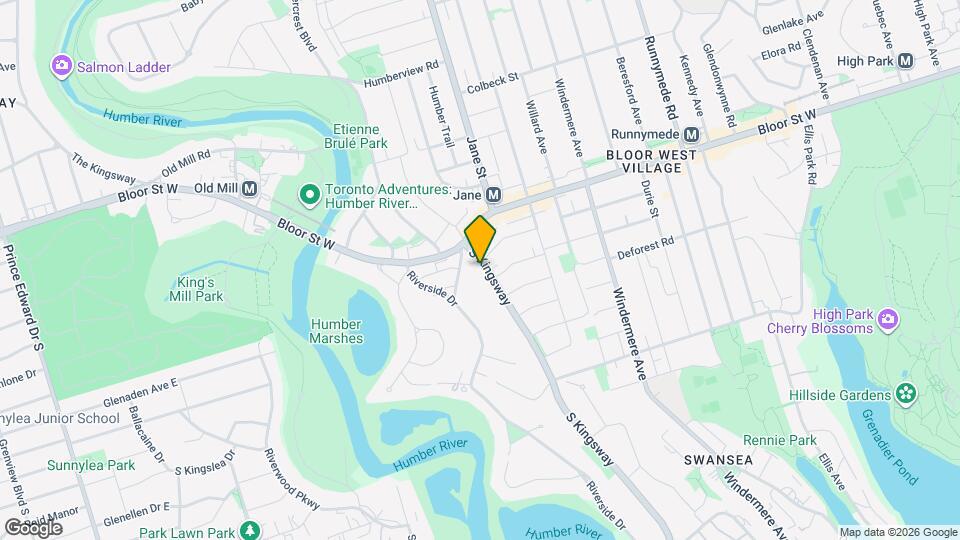 300 S Kingsway, Unit Basement Map and Location Details
