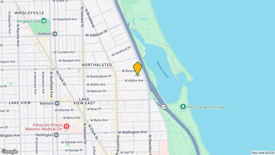 434 W Aldine Ave Map and Location Details