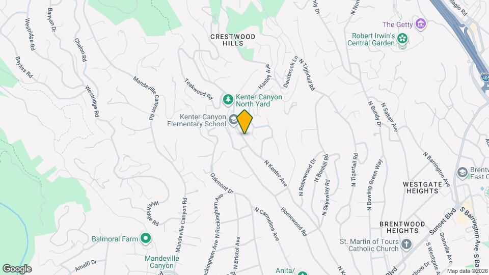 580 N Kenter Ave Map and Location Details