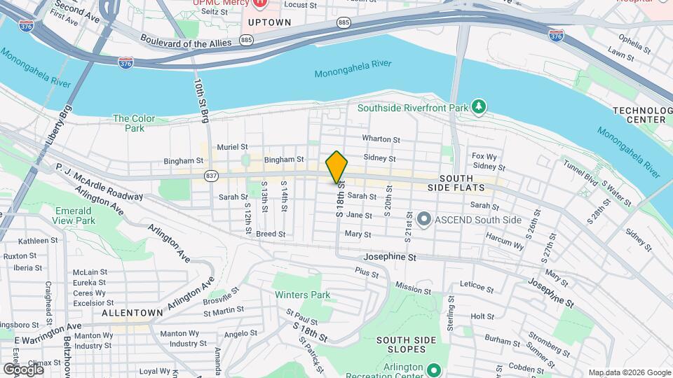 104 S 18th St Map and Location Details