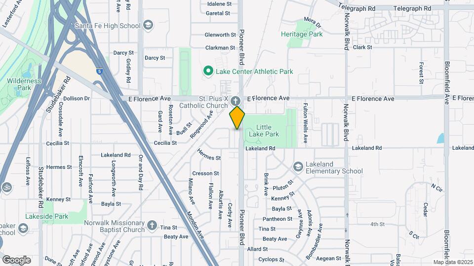 10925 Pioneer Blvd Mapa y Detalles de la Ubicación