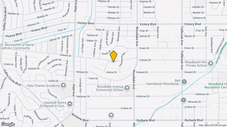 23346 Calvert St Mapa y Detalles de la Ubicación