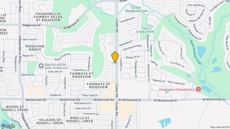 Custer Crossing Apartments Map and Location Details