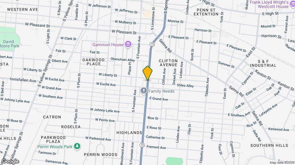 909 S Limestone St Map and Location Details