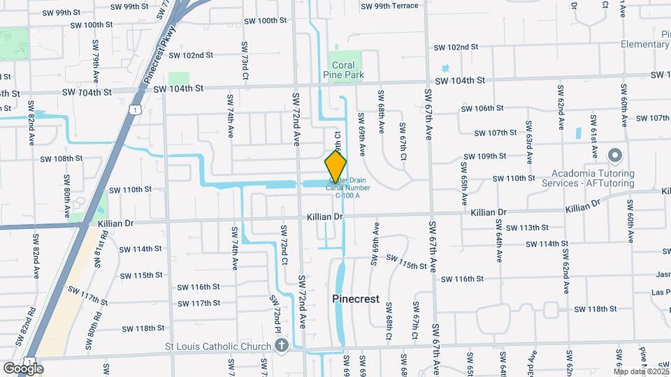 11025 SW 70th Ave Map and Location Details