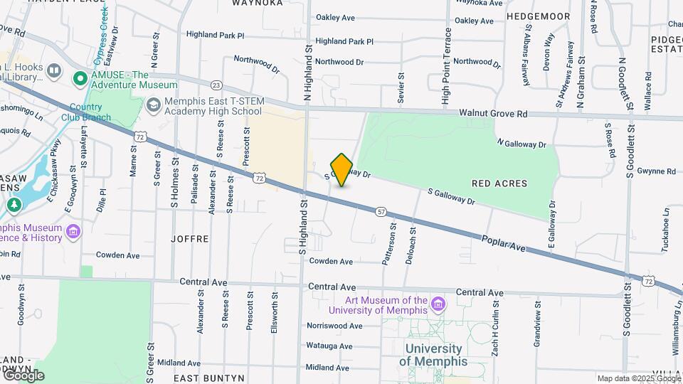 3560 Poplar Ave Map and Location Details