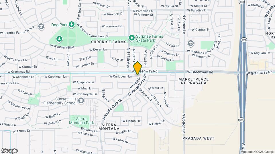 15242 N 174th Dr Map and Location Details