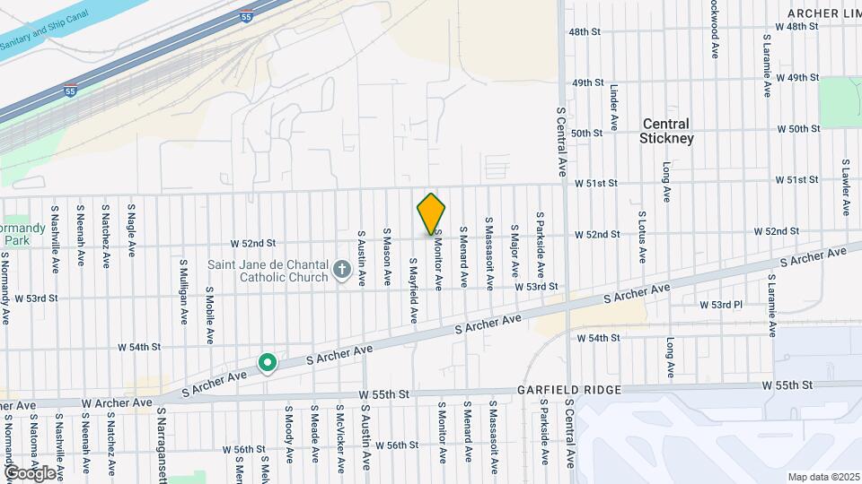 5200 S Monitor Ave Map and Location Details