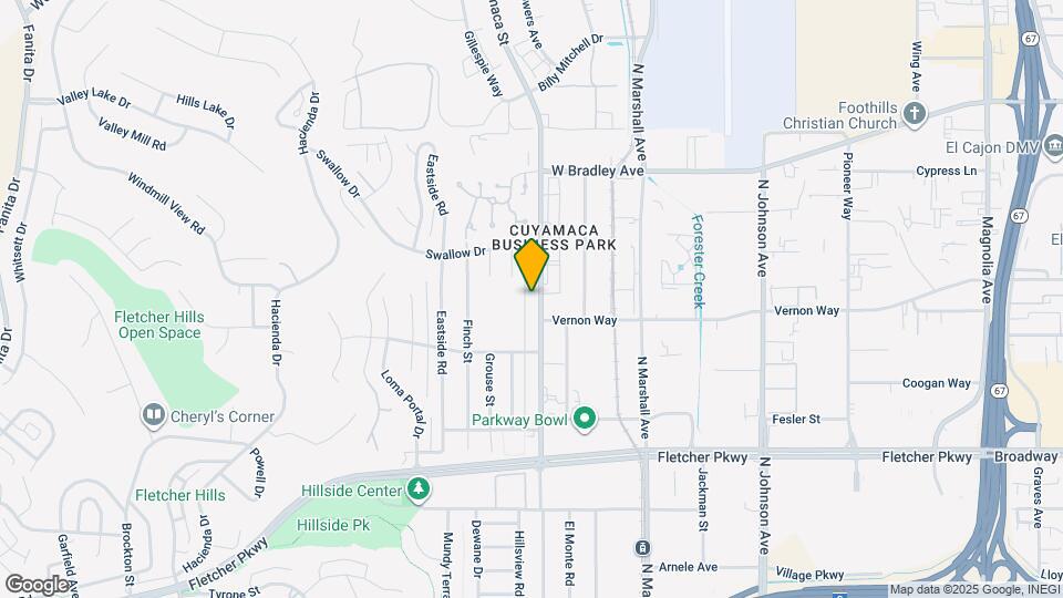 1298 N Cuyamaca St Mapa y Detalles de la Ubicación
