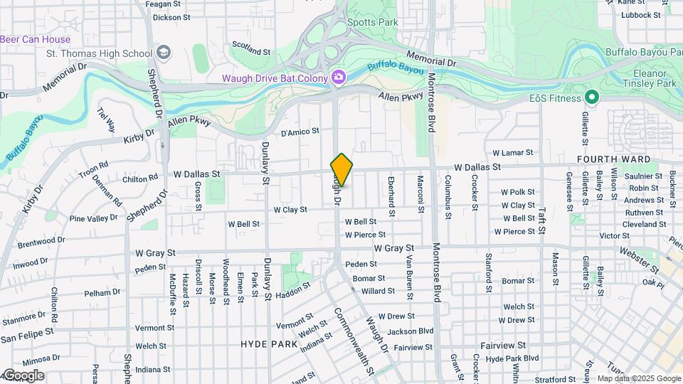 1119 Waugh Dr Map and Location Details
