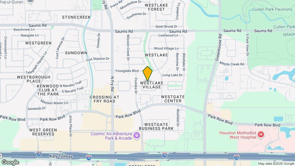 19607 Lake Hollow Ln Map and Location Details