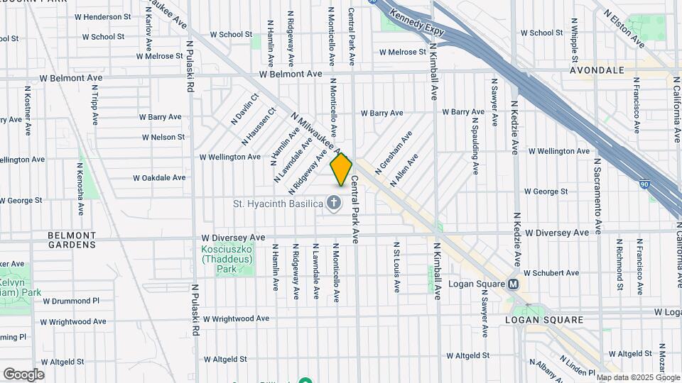 3618 W George St, Unit CH3 Map and Location Details