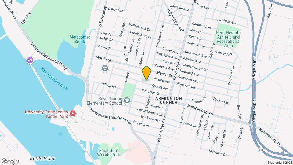 184 Vincent Ave Map and Location Details